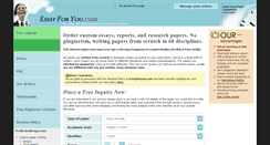 Desktop Screenshot of essayforyou.com